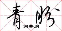 青盼怎么写好看