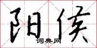 阳侯怎么写好看