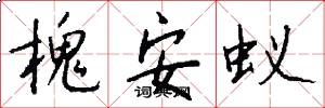 槐安蚁怎么写好看