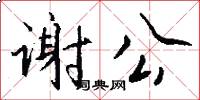 谢公怎么写好看