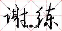 谢练怎么写好看