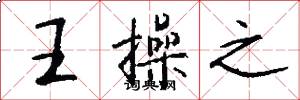 王操之怎么写好看
