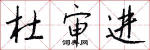 杜审进怎么写好看