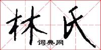 林氏怎么写好看