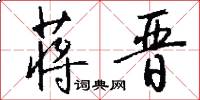 蒋晋怎么写好看