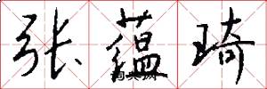 张蕴琦怎么写好看