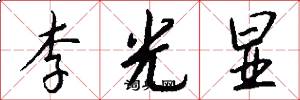 李光显怎么写好看