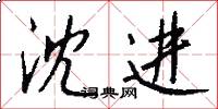 沈进怎么写好看