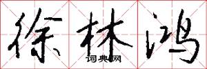 徐林鸿怎么写好看