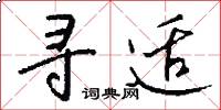 寻适怎么写好看