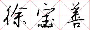 徐宝善怎么写好看