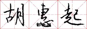 胡惠起怎么写好看