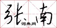 张南怎么写好看
