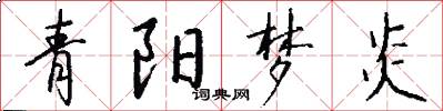 青阳梦炎怎么写好看