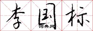 李国标怎么写好看