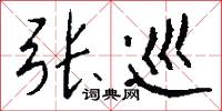 张巡怎么写好看