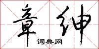 章绅怎么写好看