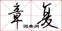 章复怎么写好看