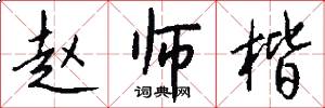 赵师楷怎么写好看