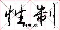 性制怎么写好看