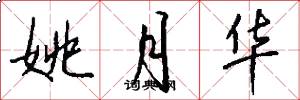 姚月华怎么写好看