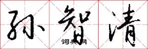 孙智清怎么写好看