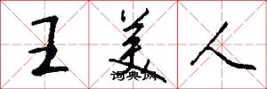 王美人怎么写好看