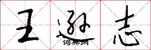 王逊志怎么写好看