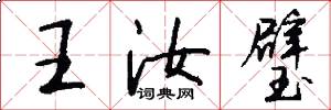 王汝璧怎么写好看