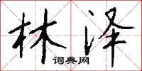 林泽怎么写好看