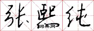 张熙纯怎么写好看
