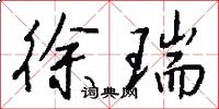 徐瑞怎么写好看