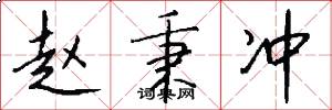 赵秉冲怎么写好看