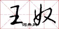 王奴怎么写好看