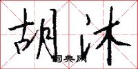 胡沐怎么写好看