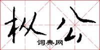 枞公怎么写好看