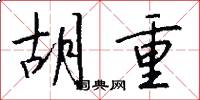 胡重怎么写好看