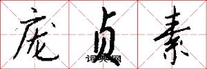 庞贞素怎么写好看