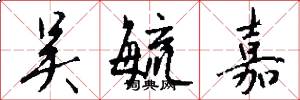 吴毓嘉怎么写好看