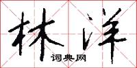 林洋怎么写好看