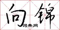 向锦怎么写好看