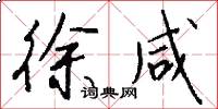 徐咸怎么写好看