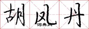 胡凤丹怎么写好看