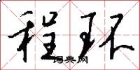 程环怎么写好看