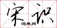 宋识怎么写好看