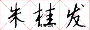 朱桂发怎么写好看