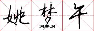 姚梦午怎么写好看