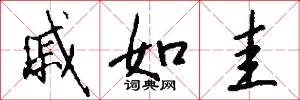 戚如圭怎么写好看
