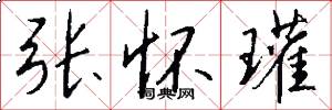 张怀瓘怎么写好看
