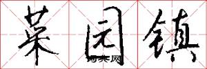 菜园镇怎么写好看